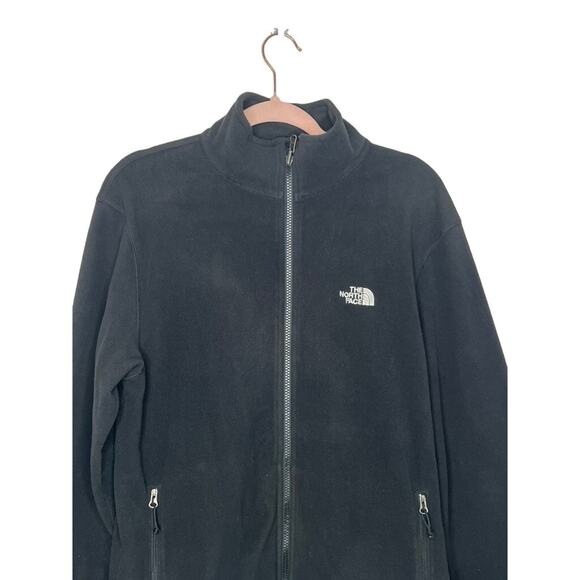 The North Face Black Long Sleeve Zip Up Warm Fleece 2 Pockets Jacket Size M - Picture 2 of 7